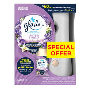 Glade Automatic Spray Unit + Lavender & Vanilla Refill Value Pack 175 g