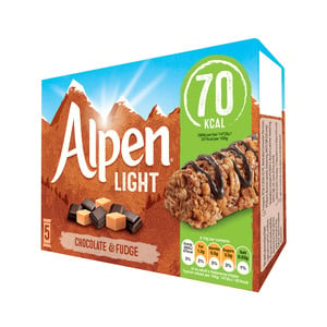 Alpen Chocolate & Fudge Light Cereal Bar 5 x 19 g
