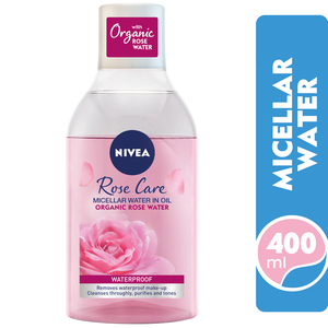 Buy Nivea Makeup Remover Face Micellar Water Rose Care 400 ml Online at Best Price | Facial Cleanser | Lulu Egypt in Kuwait