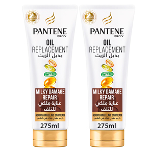 Pantene Pro-V Hair Oil Replacement Leave On Cream Milky Damage Repair 2 x 275 ml