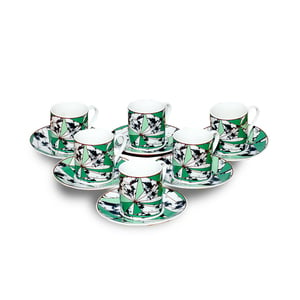 Wisteria Turkish Ceramic Cup & Saucer 12Pcs Assorted Designs