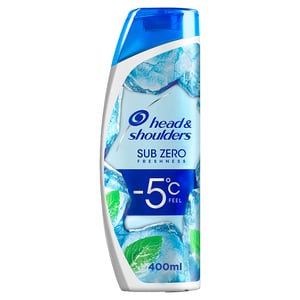 Buy Head & Shoulders Sub-Zero Freshness Anti-Dandruff Shampoo for All Hair Types 400 ml Online at Best Price | Shampoo | Lulu Kuwait in Kuwait