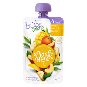 Organic Bubs Baby Food Mango Peach & Banana 4m + 120 g