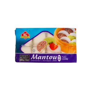 KG Pastry Mantou Plain 400g (8 Pieces)
