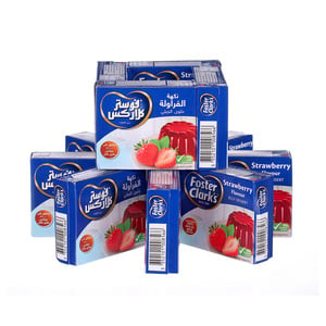 Foster Clark's Strawberry Flavour Jelly Dessert Value Pack 12 x 80 g
