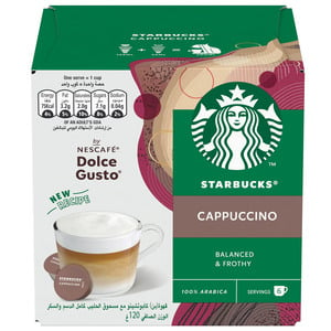 Buy Starbucks Cappuccino by Nescafe Dolce Gusto Coffee Pods 12 pcs Online at Best Price | Cappuccino | Lulu Kuwait in Kuwait