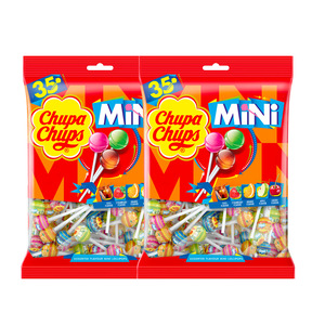 Chupa Chups Mini Assorted Flavour Lollipops Bag 2 x 210 g