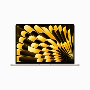 Apple MacBook Air M2 Chip, 15-inches, 8 GB RAM, 256 GB Storage, Starlight, MQKU3ZS/A