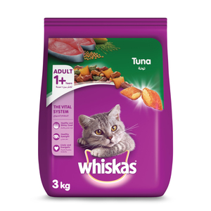 Whiskas Tuna Dry Food for Adult Cats 1+ Years 3kg