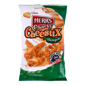 Herr's Crunchy Jalapeno Cheestix Flavored Snacks 227 g