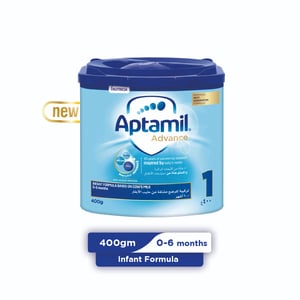 Buy Aptamil Advance 1 Infant Milk Formula 0-6 Months 400 g Online at Best Price | Baby milk powders & formula | Lulu Kuwait in UAE