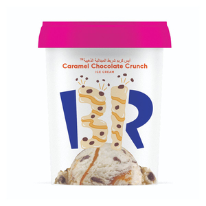 Buy Baskin Robbins Caramel Chocolate Crunch Ice Cream 1 Litre Online at Best Price | Ice Cream Take Home | Lulu Kuwait in Saudi Arabia