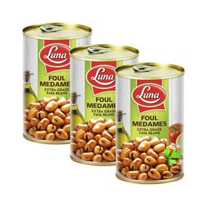 اشتري قم بشراء Luna Foul Medames Value Pack 3 x 380 g Online at Best Price من الموقع - من لولو هايبر ماركت Canned Foul Beans في الامارات