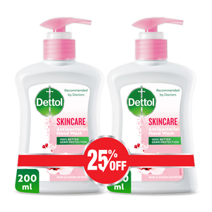 Dettol Skincare Antibacterial Handwash 2 x 200 ml