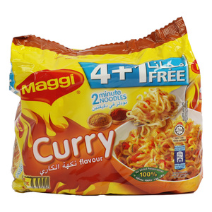 Maggi Curry Flavour 2 Minute Noodles 5 x 79 g
