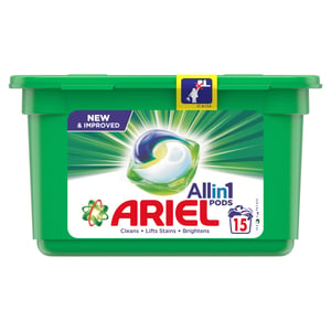 Buy Ariel All in 1 Pods Original Scent Liquid Detergent Capsules 15 pcs Online at Best Price | Liquid Detergent | Lulu Egypt in Kuwait