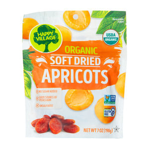 Happy Village Organic Soft Dried Apricots, 198 g