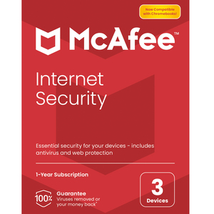 McAfee Internet Security ,1 User, 3 Devices, 1 Year Subscription