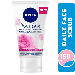 Buy Nivea Face Scrub Daily Rose Care 150 ml Online at Best Price | Facial Scrub | Lulu Kuwait in Kuwait