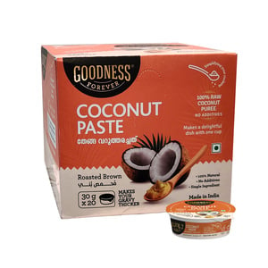 Goodness Forever Roasted Brown Coconut Paste 20 x 30 g