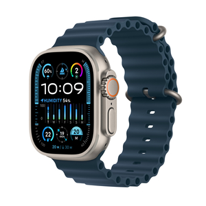 Apple Watch Ultra 2 GPS + Cellular, Titanium Case with Blue Ocean Band, 49 mm, MREG3AE/A