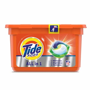 Buy Tide Wow All in 1 Pods Original Scent, 15 pcs Online at Best Price | Liquid Detergent | Lulu UAE in Kuwait