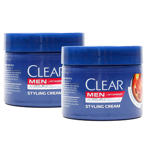 Clear Men Hair Fall Defence Styling Cream with Coffee 2 x 275 ml