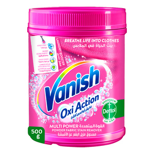 Buy Vanish Stain Remover Oxi Action Powder Colour And White 500 g Online at Best Price | Stain Removers | Lulu Kuwait in Kuwait