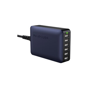 RAVpower Wall Charger Prime 60W 6 Port PC028 Black