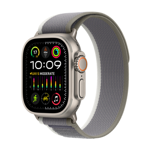 Apple Watch Ultra 2 GPS + Cellular, Titanium Case with Green/Grey Trail Loop, 49 mm, S/M, MRF33AE/A