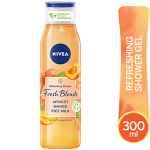 Buy Nivea Fresh Blends Refreshing Shower Gel Apricot Mango Rice Milk 300 ml Online at Best Price | Shower gel & body wash | Lulu Kuwait in Kuwait