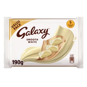 Buy Galaxy Chocolate Multipacks White Chocolate Bars 5 x 38 g Online at Best Price | Covrd Choco.Bars&Tab | Lulu Kuwait in Kuwait
