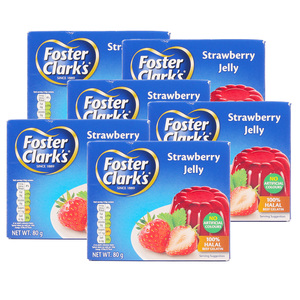Foster Clark's Strawberry Jelly Value Pack 6 x 80 g