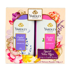 Yardley Perfumed Talc Assorted 2 x 250 g