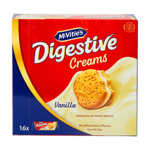 Buy McVities Digestive Creams Vanilla Filled Wheat Biscuit 40 g Online at Best Price | Cream Filled Biscuit | Lulu UAE in Kuwait