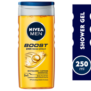 اشتري قم بشراء Nivea Men Shower Gel 3in1 Boost Revitalizing + Caffeine 250 ml Online at Best Price من الموقع - من لولو هايبر ماركت Shower Gel&Body Wash في الامارات