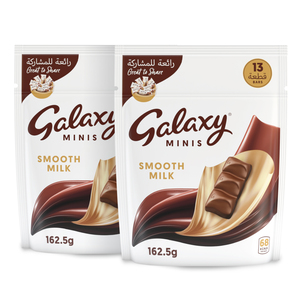 جالكسي مينيس ألواح شوكولاتة الحليب الناعمة 13 قطعة 2 × 162.5 جم