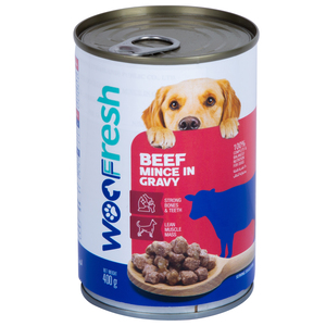 Buy Woo Fresh Beef Mince In Gravy for Dogs 400 g Online at Best Price | Dog Food | Lulu UAE in Kuwait