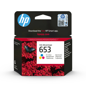 HP 653 Original Ink Cartridge, Tri-color, 3YM74AE