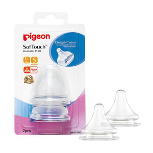 Pigeon Soft Touch Peristaltic Plus Wide Neck Nipple 2 pcs