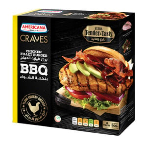 Americana Craves BBQ Chicken Fillet Burger 500 g