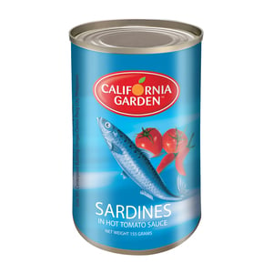 California Garden Sardines In Hot Tomato Sauce 155 g