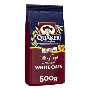 Buy Quaker Quick Cooking White Oats 500 g Online at Best Price | Oats | Lulu UAE in UAE