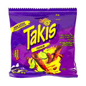 Takis Fuego Hot Chili Pepper & Lime Tortilla Chips 28 g