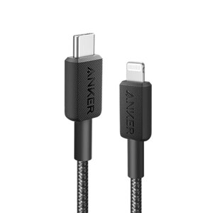 Anker 322 USB-C to Lightning Connector Cable Braided A81B5H11 Black