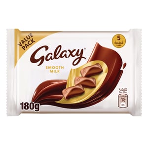 Buy Galaxy Chocolate Multipacks Smooth Milk Chocolate Bars 5 x 36 g Online at Best Price | Chocolate Bags | Lulu KSA in Saudi Arabia