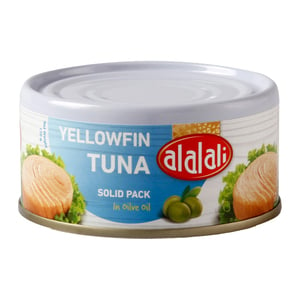 Buy Al Alali Yellowfin Tuna Solid Pack In Olive Oil 170 g Online at Best Price | Canned Tuna | Lulu Kuwait in UAE