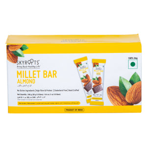 Buy Skyroots Almond Millet Bar 8 x 30 g Online at Best Price | Cereal Bars | Lulu Kuwait in Kuwait