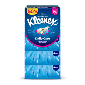 Kleenex Daily Care Facial Tissue 2ply Value Pack 5 x 170 Sheets