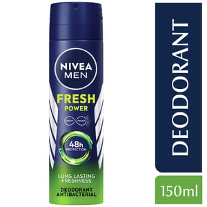 Buy Nivea Men Antiperspirant for Men Fresh Power Spray 150 ml Online at Best Price | Mens Deodorants | Lulu Egypt in Kuwait